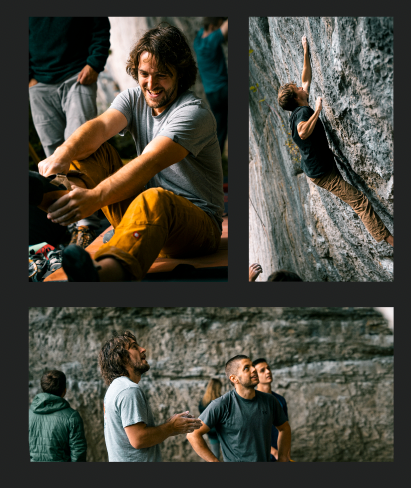 Collage of Lattice Training clients climbing and coaching